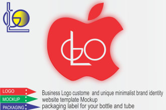 design business logo, mockup and packaging label minimalist 3d brand identity
