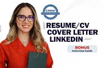 write your CV, resume, cover letter and optimize linkedin