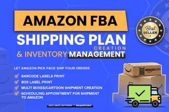 create amazon fba shipping plan and  inventory management