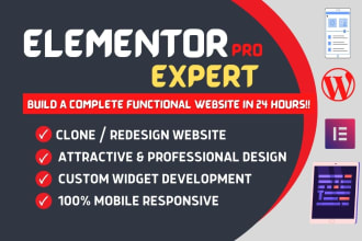 be your elementor expert for your wordpress elementor website