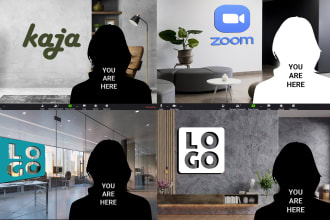 create amazing zoom virtual background with your logo