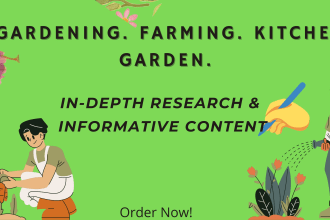 write gardening, agriculture and organic farming articles