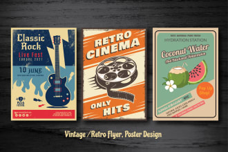 design vintage, retro flyer or poster
