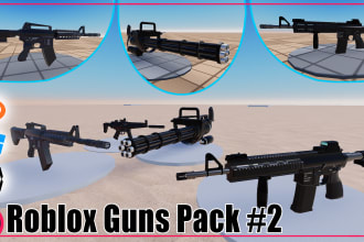 model 3d weapons and guns for roblox , unity , blender