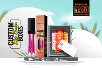do lip balm, lipstick, lip gloss label and package design with mockup