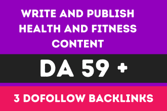 write and publish guest post on da60 health and fitness blog