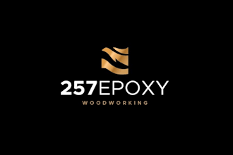 design a sophisticated graffiti style logo for an epoxy woodworking business