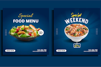 design professional and attractive social media posts design for your brand