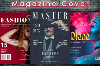 design professional stylish magazine cover