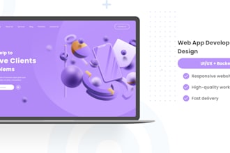 do admin panel and web app with UI UX and backend