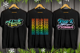 do custom typography and trendy t shirt design for you