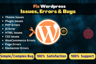 fix wordpress errors or any other problems