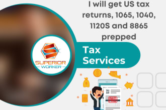 get US tax returns, 1065, 1040, 1120s prepped and efiled as a USA CPA