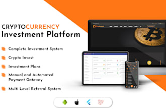 create professional customized blockchain based investment websites