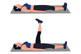 draw people, yoga, exercise, workout, fitness  illustrations