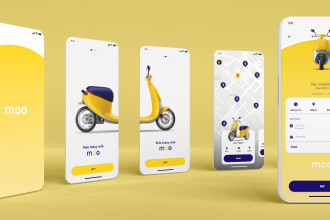 design UI UX for mobile apps with figma and xd for ios or android
