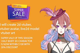 create a 2d anime cartoon character
