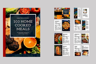 make  custom recipe book, cookbook, and ebooks cover for kdp