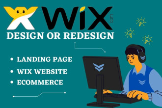 design wix website, redesign wix website, and wix landing page