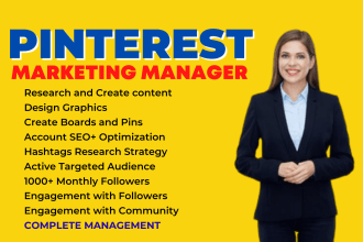 be your pinterest marketing manager and SEO expert