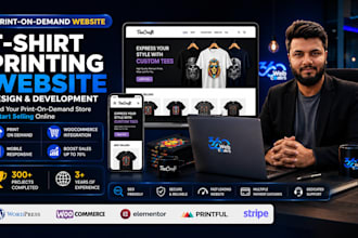 develop and design tshirts printing website print on demand