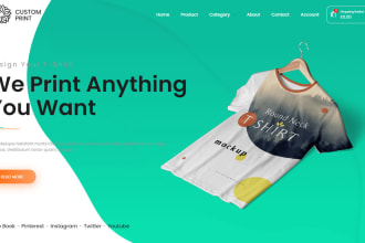 develop and design tshirts printing website print on demand