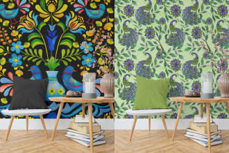 create a modern, custom wallpaper designs
