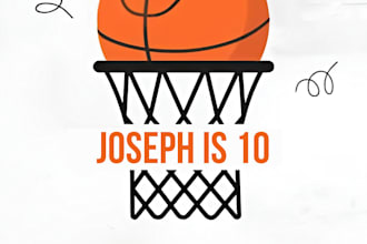 do the basketball digital birthday party invitation