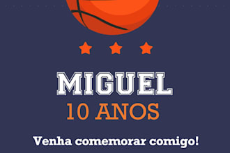 do the basketball digital birthday party invitation