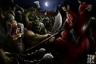 create your warhammer, game, digital concept art