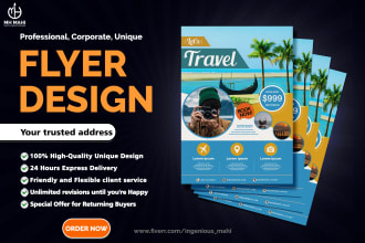 design any kind of flyer, poster, or leaflet according to your choice