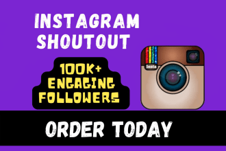 do an instagram shoutout to 100k engaging followers