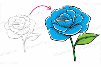 turn your rough sketch drawing to realistic vector art