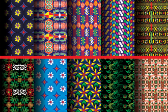 create unique african seamless vector textile pattern