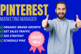 be your pinterest  manager grow account marketing expert followers and traffic