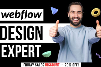 design webflow landing page, website animation and figma to webflow