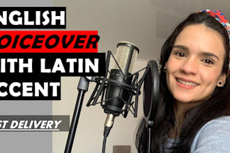 record voiceovers in english with latin accent