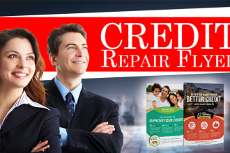 design professional business or credit repair flyers