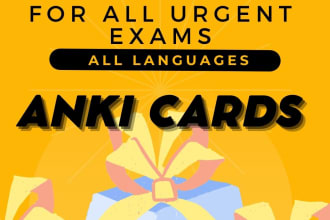 create 100 anki flashcards for 5 USD