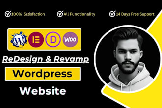 redesign, revamp, create wordpress website development, ecommerce website design