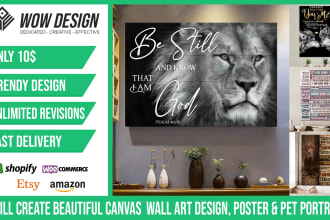 create beautiful canvas  wall art design, poster, flyer