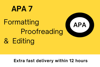 expertly proofread and edit your research document in apa 7