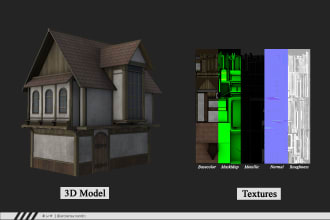 3d modeling props for game assets or animation environments