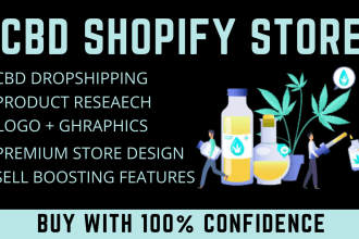 create cbd shopify dropshipping store or shopify website