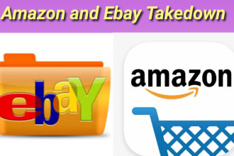 dmca takedown notice to amazone and ebay for removal of illegal,pirated data