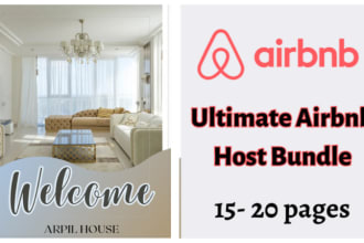 make a luxury, custom airbnb welcome book, house guidebook