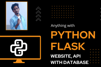 build or develop flask back end for website with database