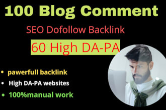 do 100 unique domains seo service dofollow blog comments