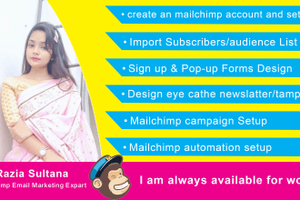 do mailchimp email marketing campaign and design newsletter template