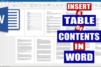 quickly fix toc or page numbers of word document